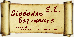 Slobodan Božinović vizit kartica